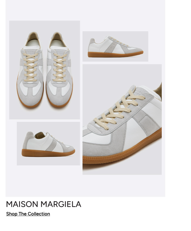 Maison Margiela Replica sneakers in white and grey suede with gum sole — Shop The Collection